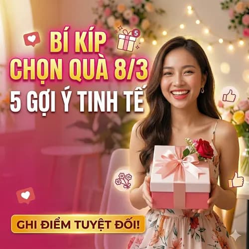 Bí kíp chọn quà 8/3 tinh tế: 5 gợi ý giúp cánh mày râu "ghi điểm" tuyệt đối