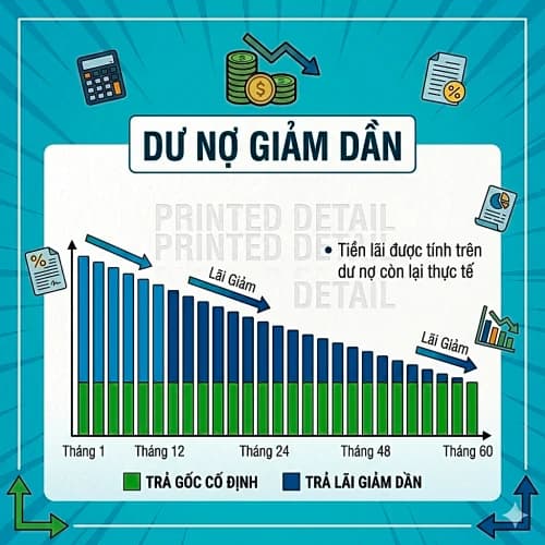 Dư nợ giảm dần là gì? Chia sẻ chi tiết cách tính dư nợ giảm dần chuẩn nhất